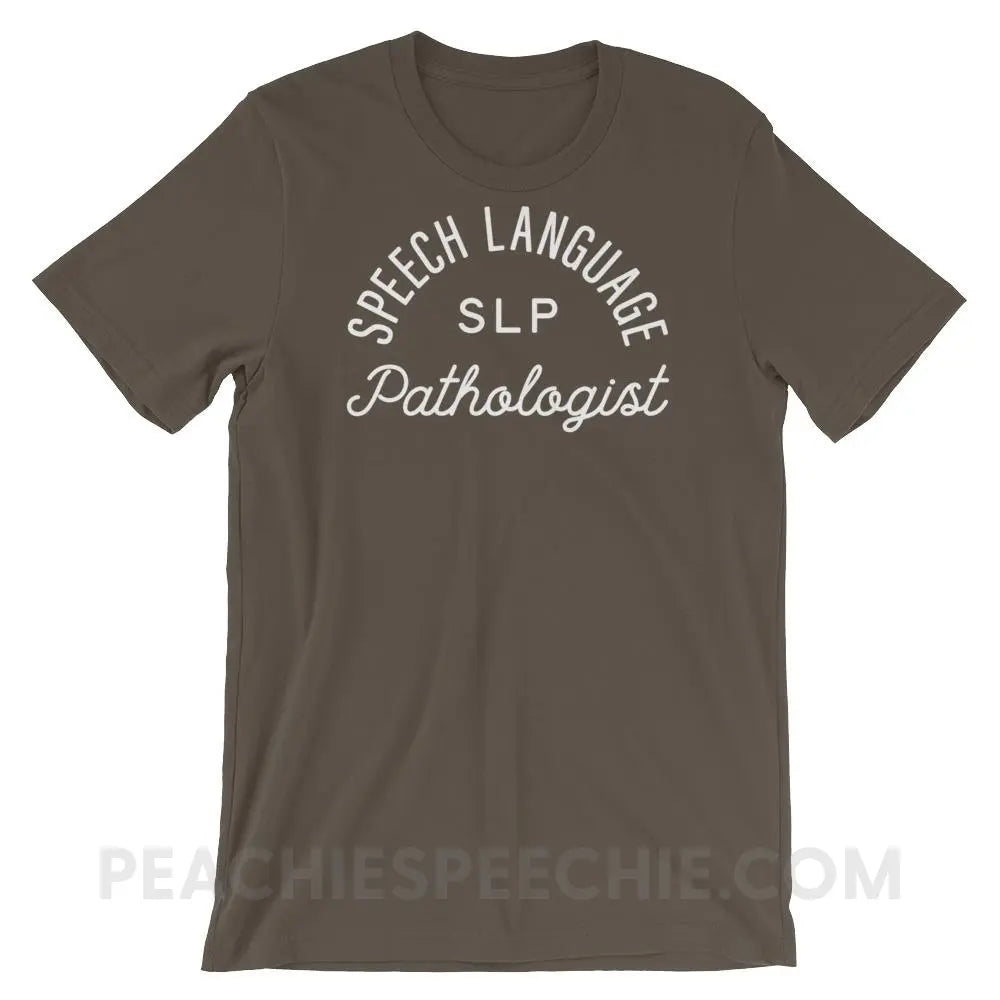 SLP Stamp Premium Soft Tee - Army / S - T-Shirts & Tops peachiespeechie.com