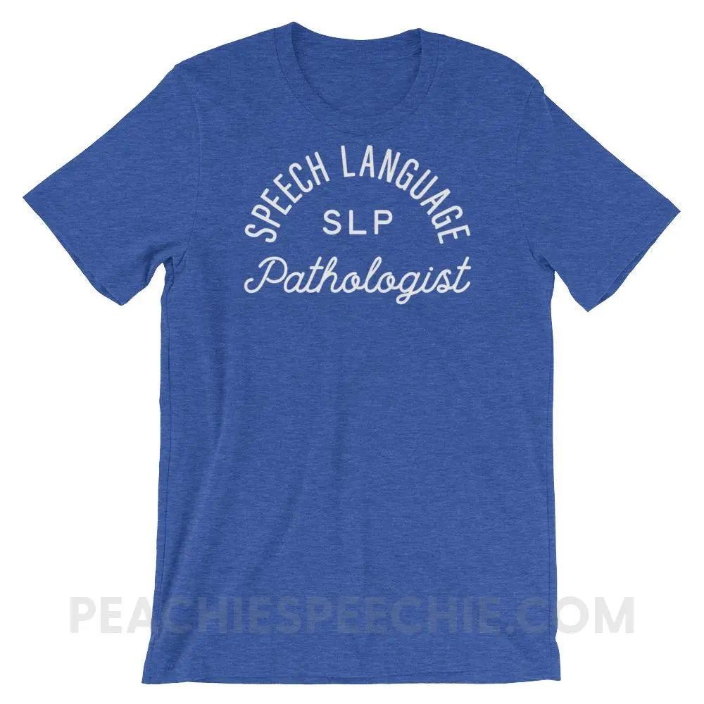 SLP Stamp Premium Soft Tee - Heather True Royal / S - T-Shirts & Tops peachiespeechie.com