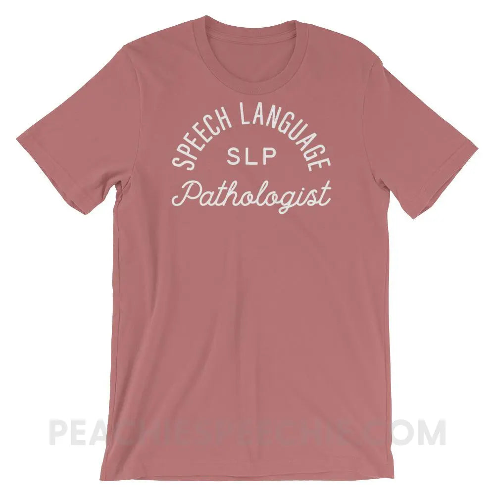 SLP Stamp Premium Soft Tee - Mauve / S - T-Shirts & Tops peachiespeechie.com
