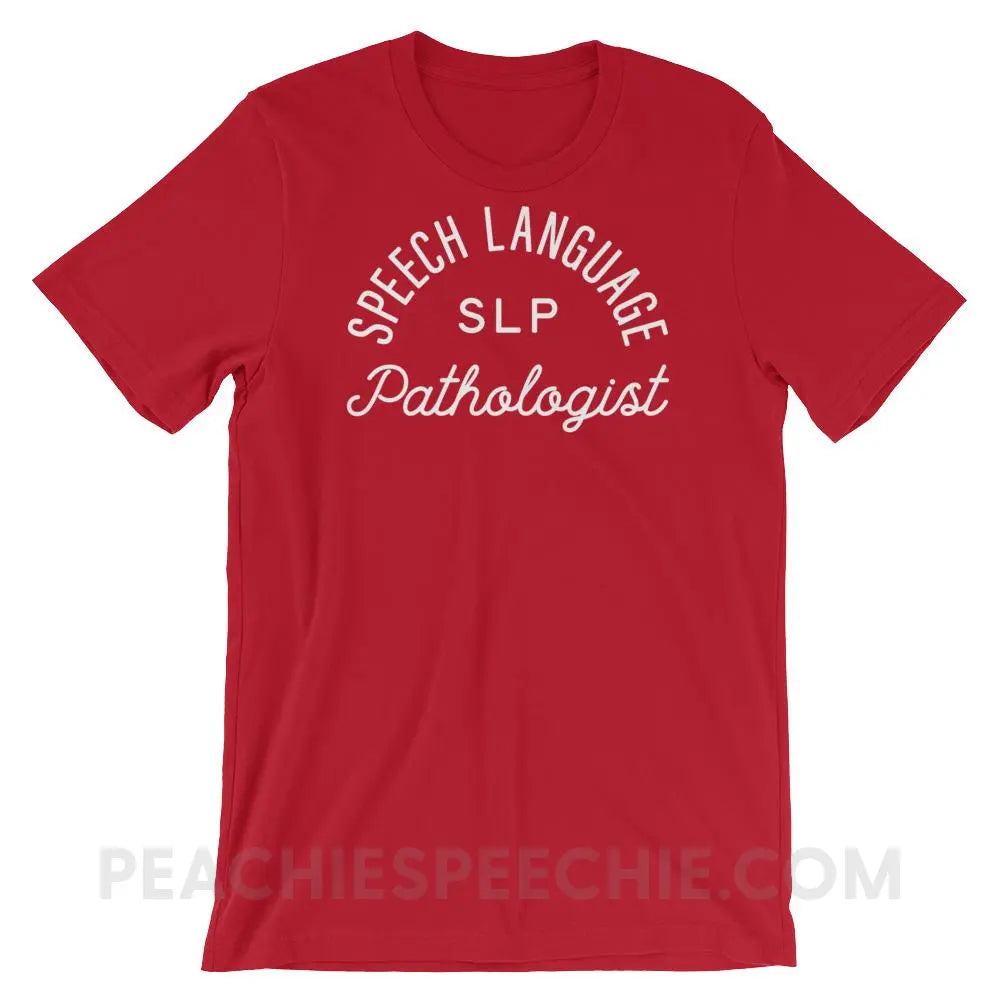 SLP Stamp Premium Soft Tee - Red / S - T-Shirts & Tops peachiespeechie.com
