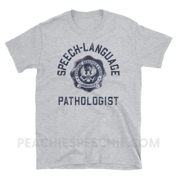 SLP University Classic Tee - Navy/Sport Grey / S - T-Shirts & Tops peachiespeechie.com