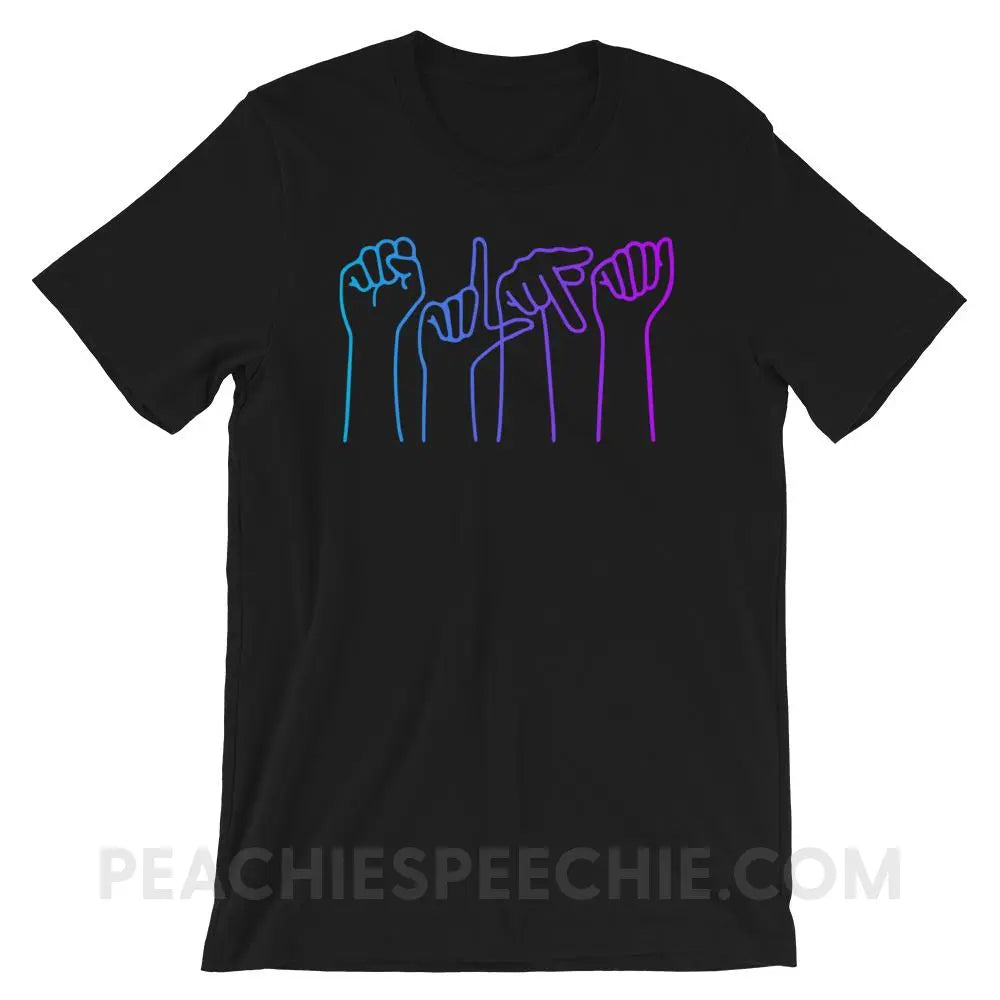 SLPA Hands Premium Soft Tee - Black / XS - T-Shirts & Tops peachiespeechie.com