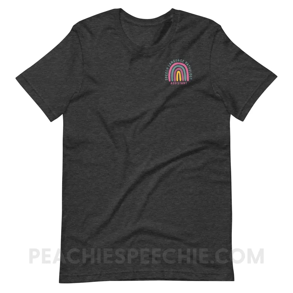 SLPA Rainbow Premium Soft Tee - Dark Grey Heather / S - T-Shirt peachiespeechie.com