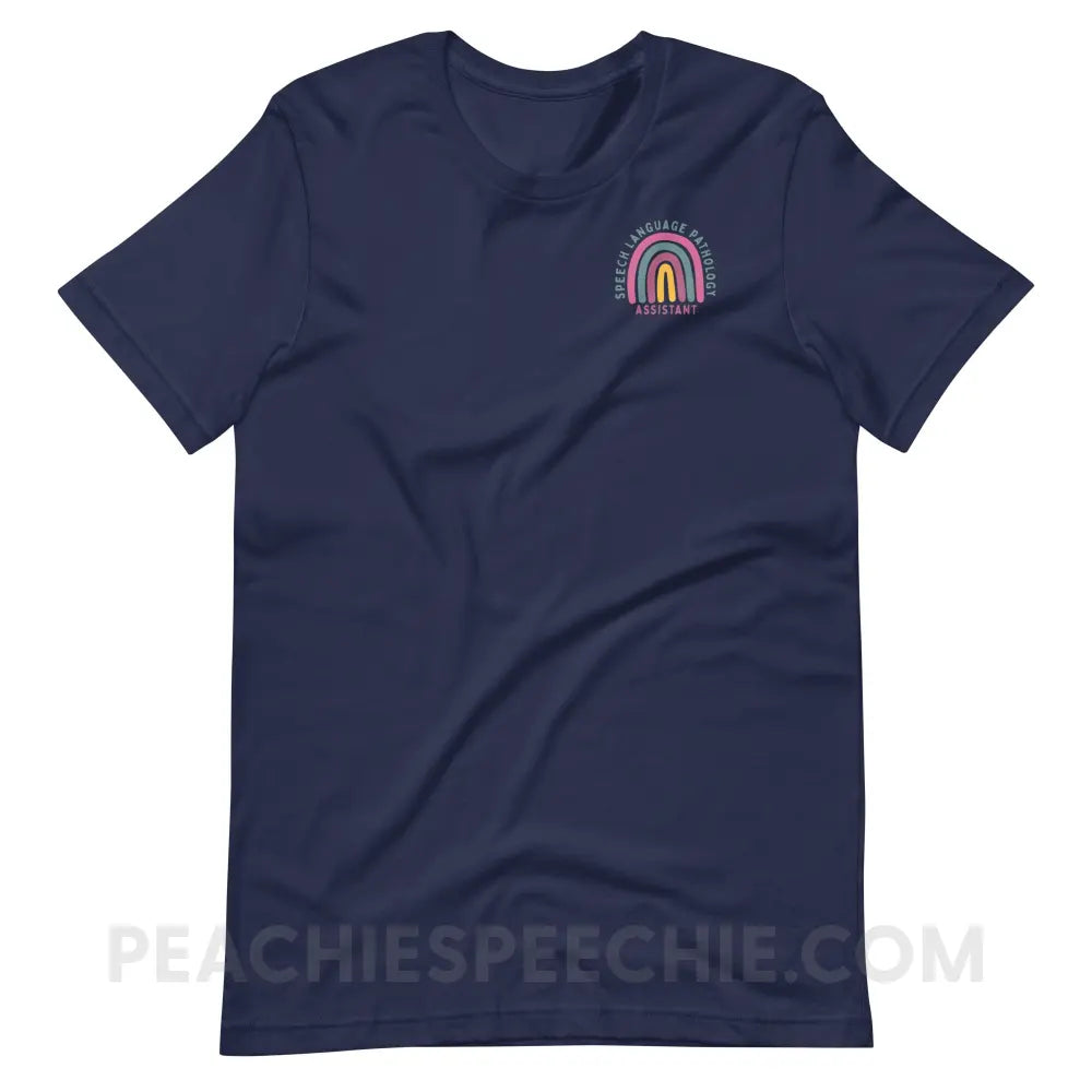 SLPA Rainbow Premium Soft Tee - Navy / S - T-Shirt peachiespeechie.com
