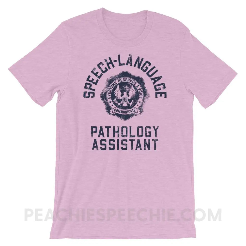 SLPA University Premium Soft Tee - Heather Prism Lilac / XS - T-Shirts & Tops peachiespeechie.com