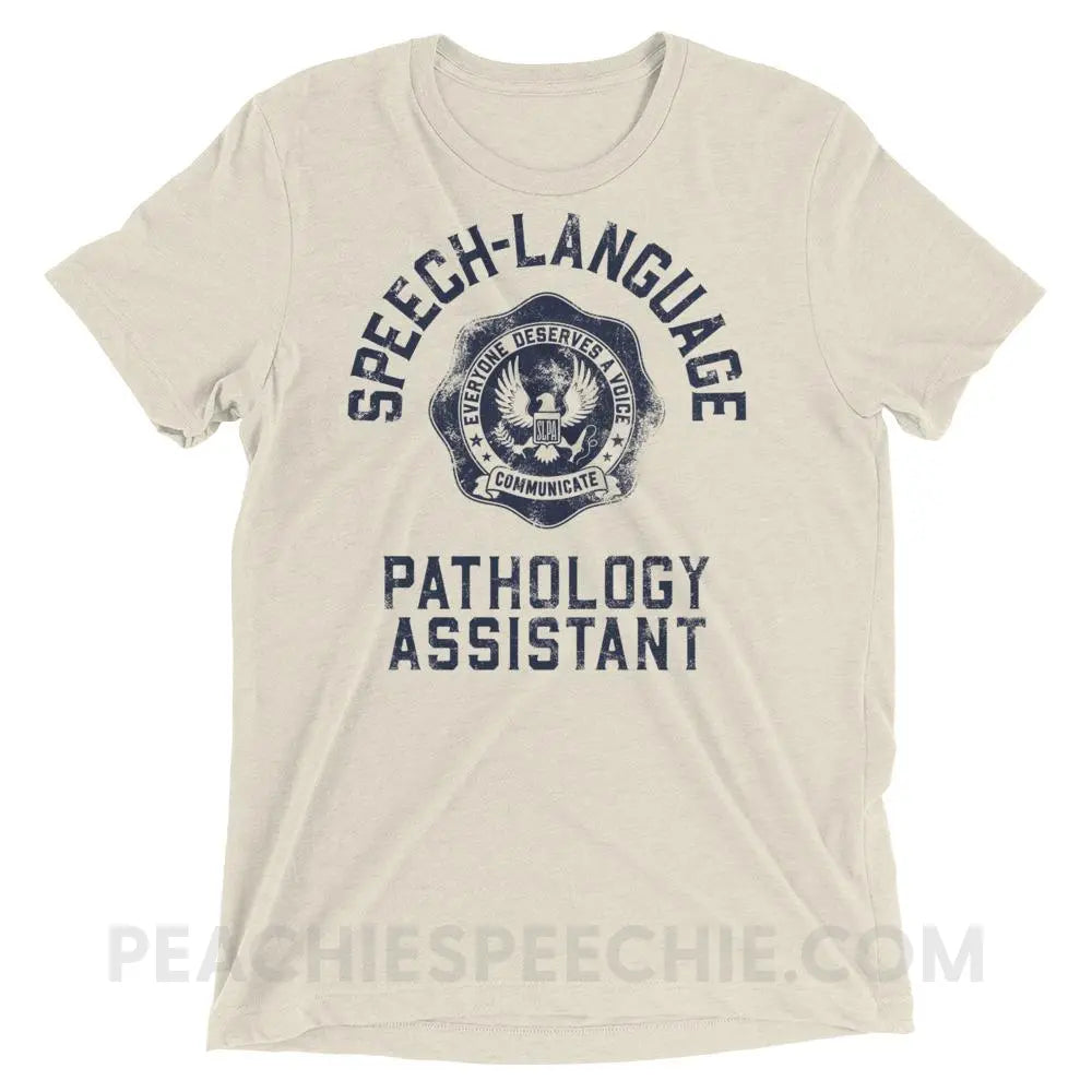 SLPA University Tri-Blend Tee - Oatmeal Triblend / XS - T-Shirts & Tops peachiespeechie.com