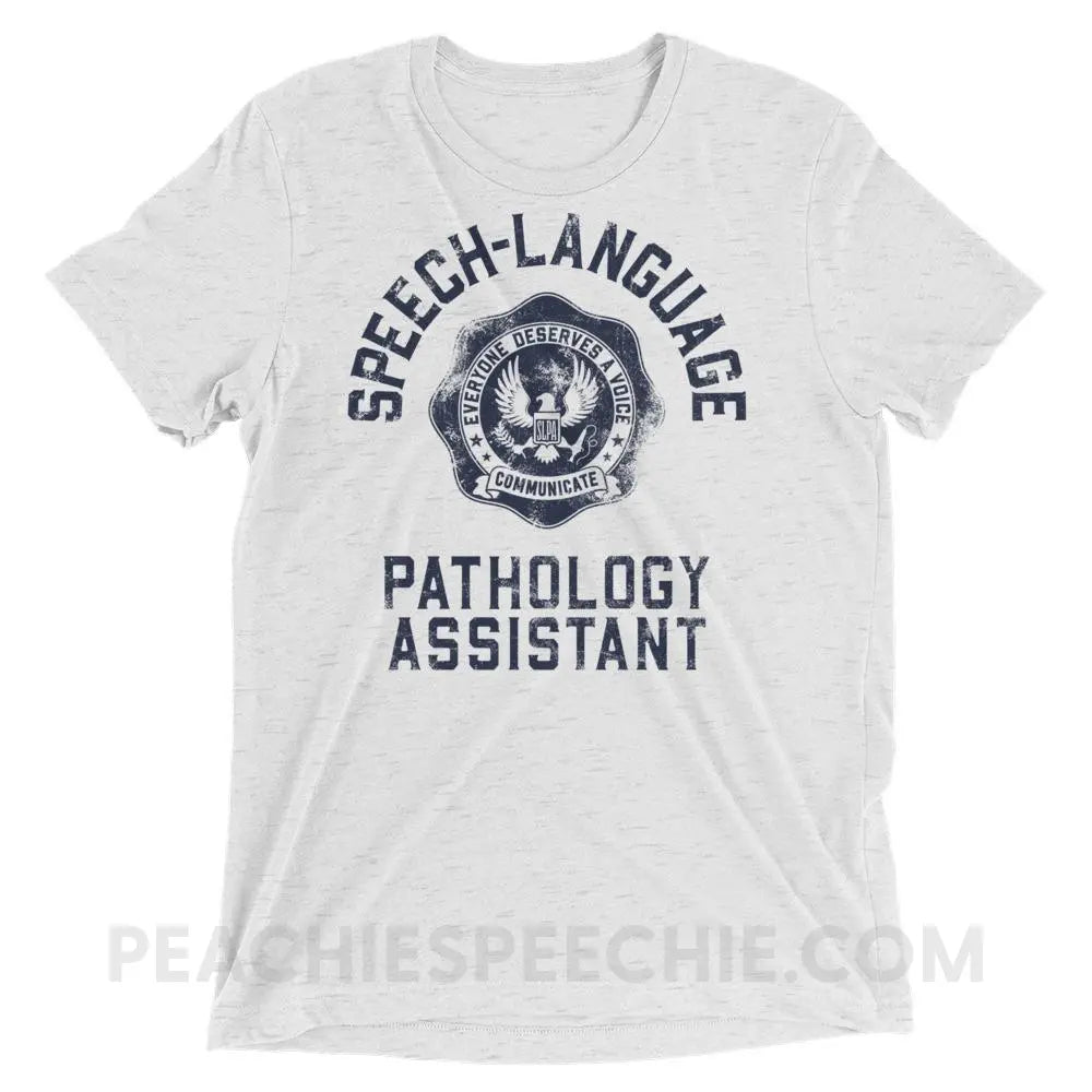 SLPA University Tri-Blend Tee - White Fleck Triblend / XS - T-Shirts & Tops peachiespeechie.com