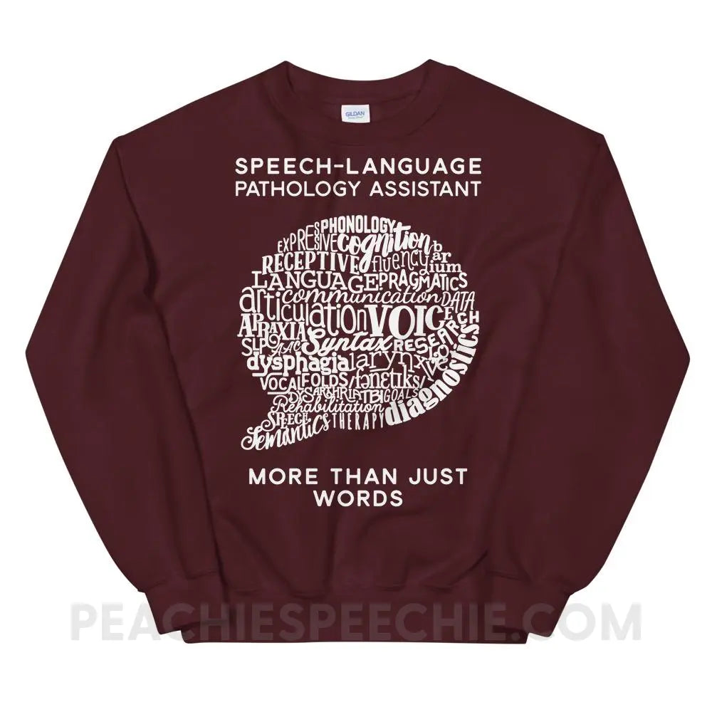 SLPA Word Bubble Classic Sweatshirt - Maroon / S Hoodies & Sweatshirts peachiespeechie.com