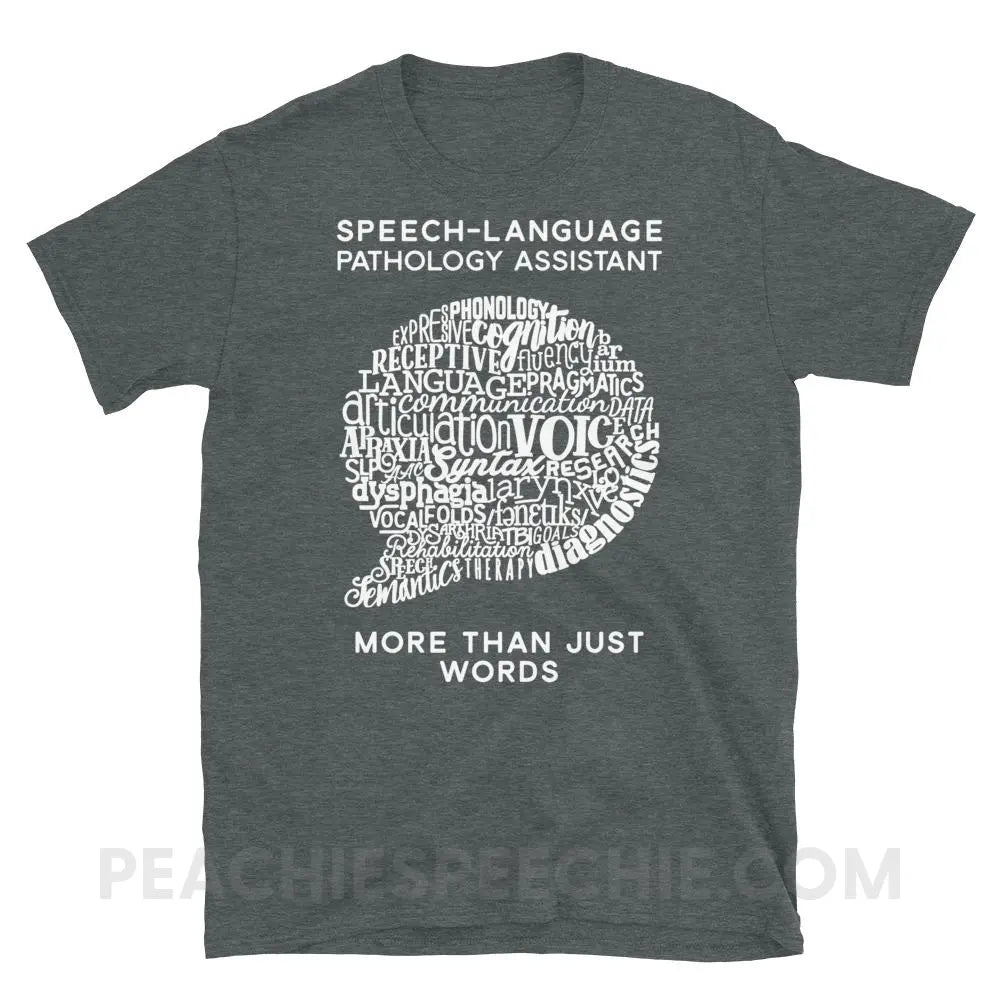 SLPA Word Bubble Classic Tee - Dark Heather / S - T-Shirts & Tops peachiespeechie.com
