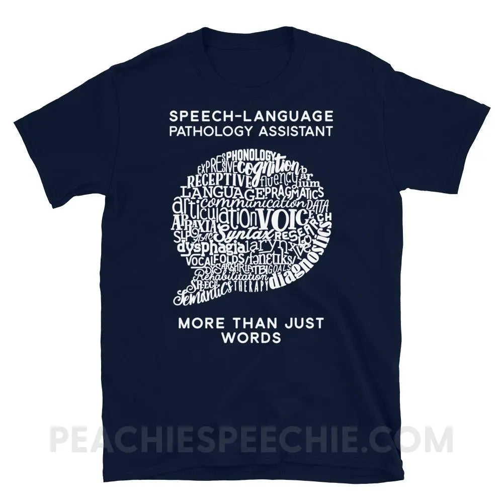 SLPA Word Bubble Classic Tee - Navy / S - T-Shirts & Tops peachiespeechie.com