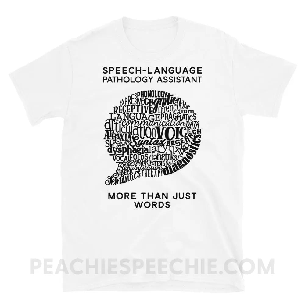 SLPA Word Bubble Classic Tee - White / S - T-Shirts & Tops peachiespeechie.com