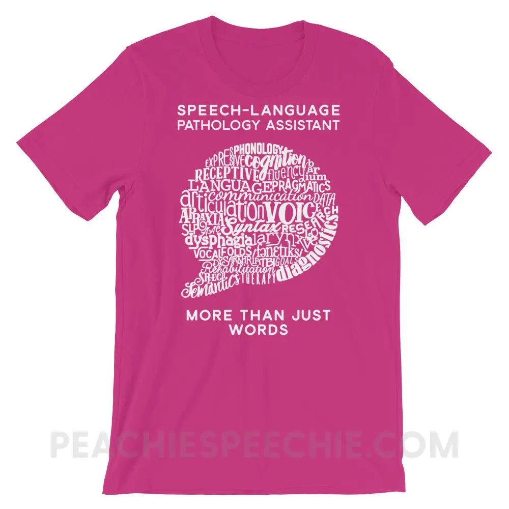 SLPA Word Bubble Premium Soft Tee - Berry / S - T-Shirts & Tops peachiespeechie.com