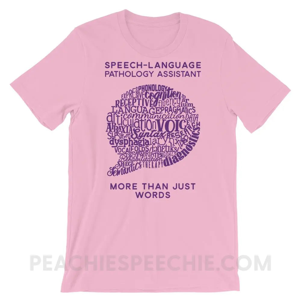 SLPA Word Bubble Premium Soft Tee - Lilac / S - T-Shirts & Tops peachiespeechie.com