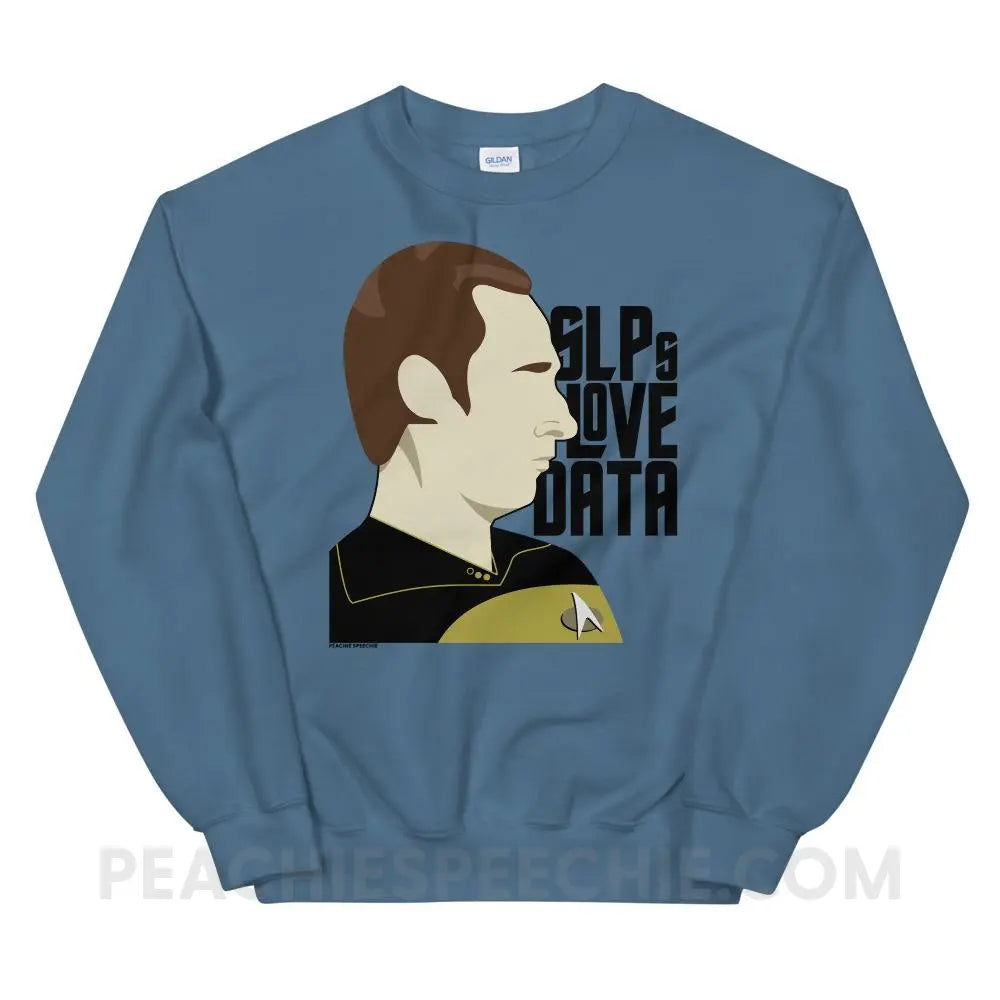 SLPs Love Data Classic Sweatshirt - Indigo Blue / S - Hoodies & Sweatshirts peachiespeechie.com