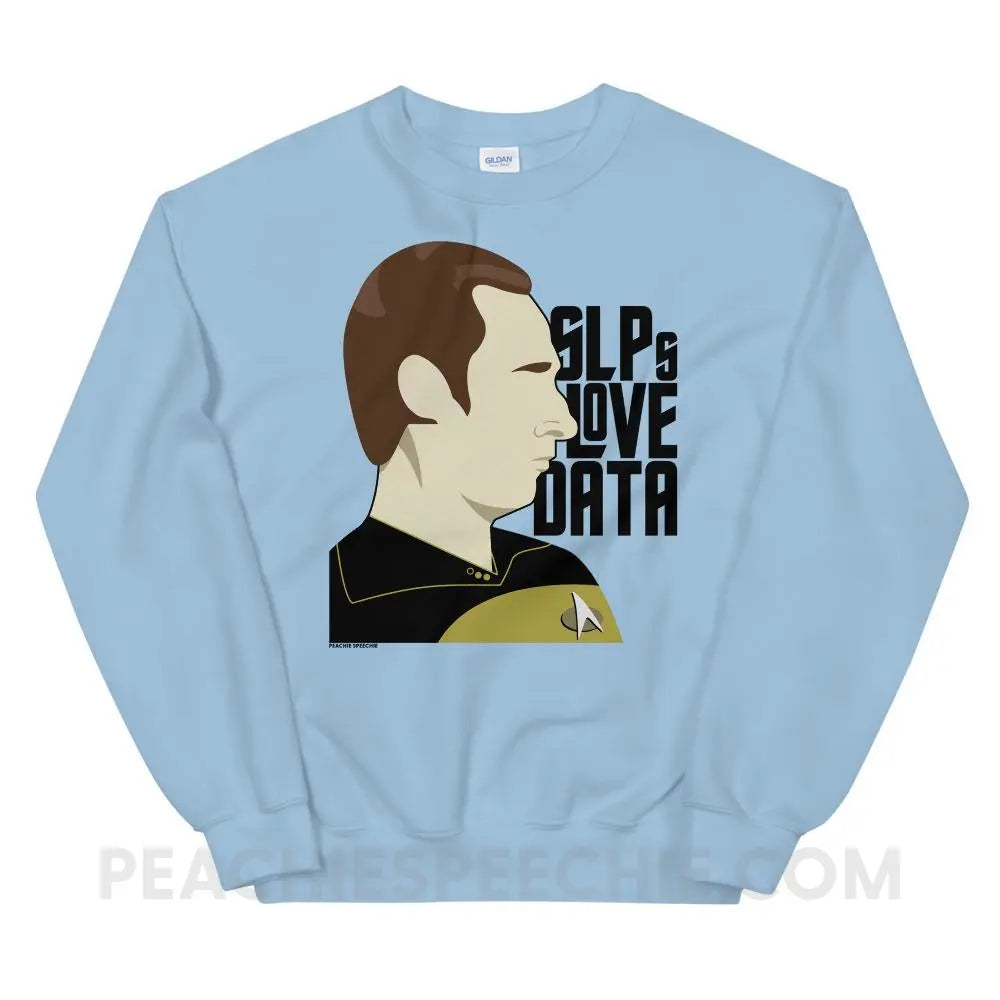 SLPs Love Data Classic Sweatshirt - Light Blue / S - Hoodies & Sweatshirts peachiespeechie.com