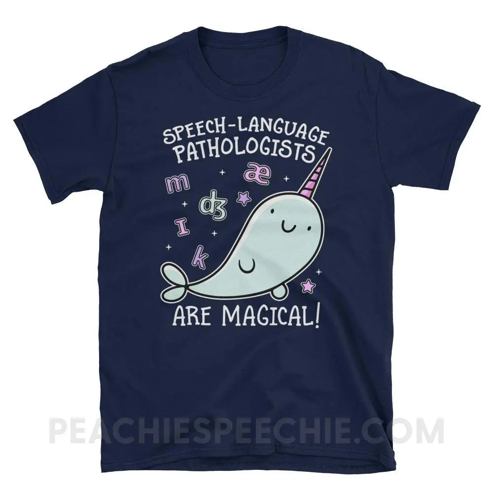 SLPs Are Magical Classic Tee - Navy / S T-Shirts & Tops peachiespeechie.com