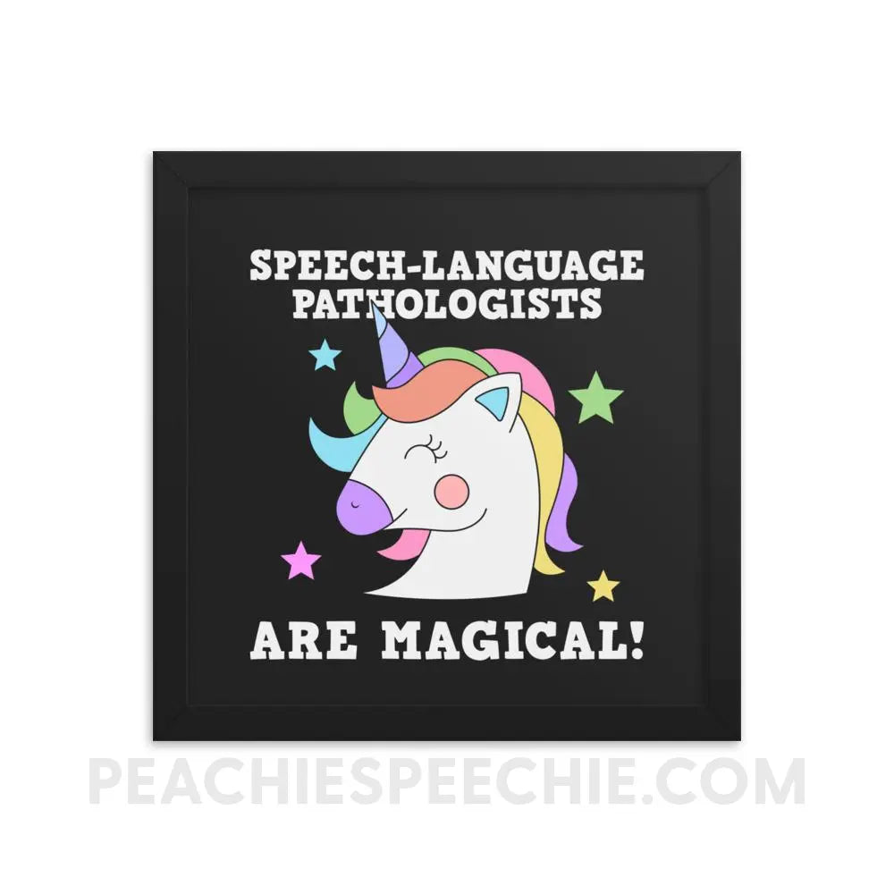 SLPs are Magical Framed Poster - 12×12 - Posters peachiespeechie.com