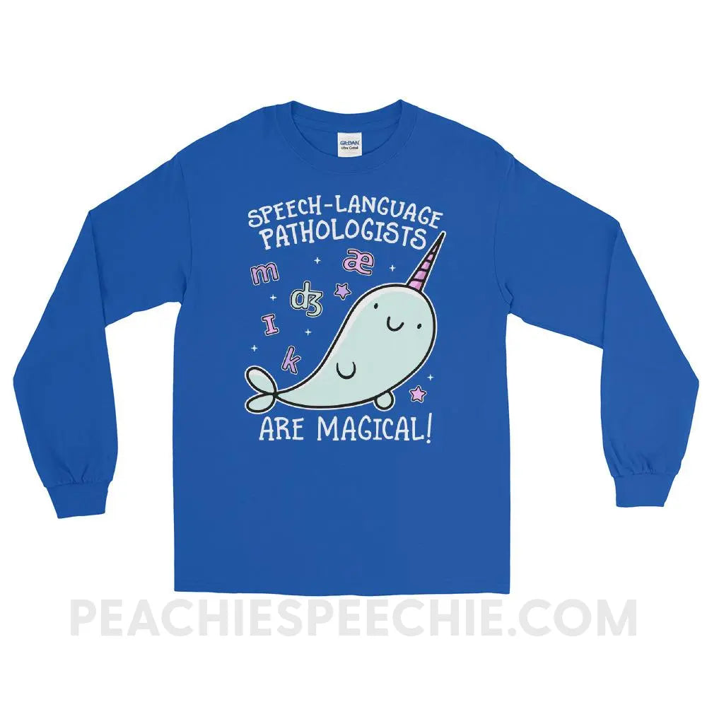 SLPs Are Magical Long Sleeve Tee - Royal / S - T-Shirts & Tops peachiespeechie.com