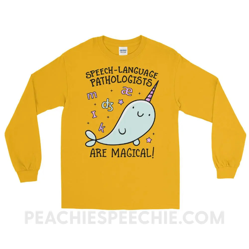 SLPs Are Magical Long Sleeve Tee - T-Shirts & Tops peachiespeechie.com