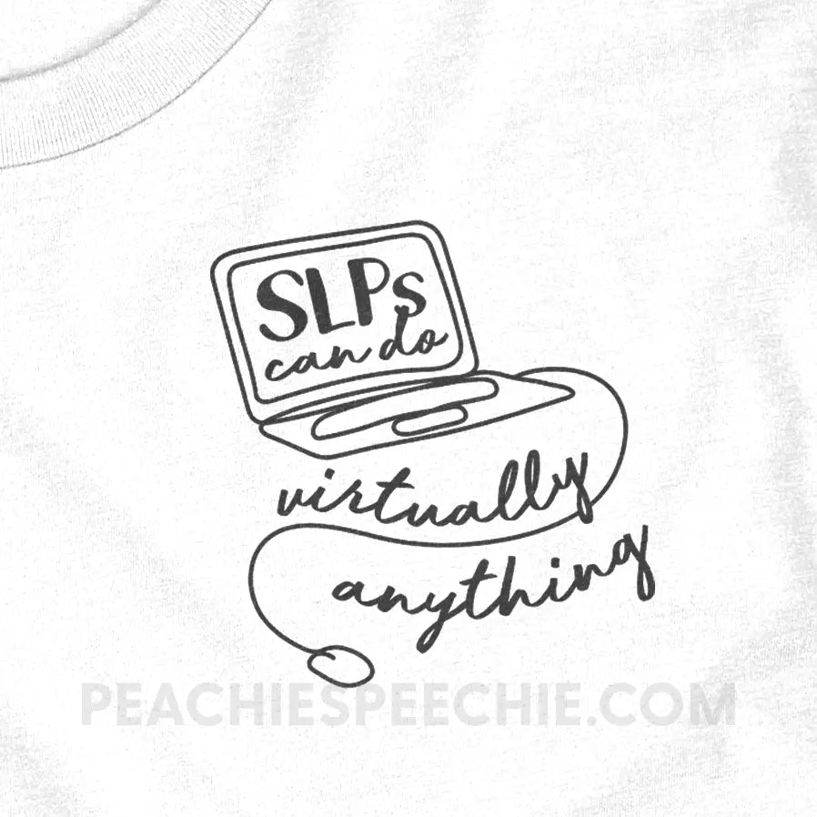 SLPs Can Do Virtually Anything Classic Tee - White / S - T-Shirts & Tops peachiespeechie.com