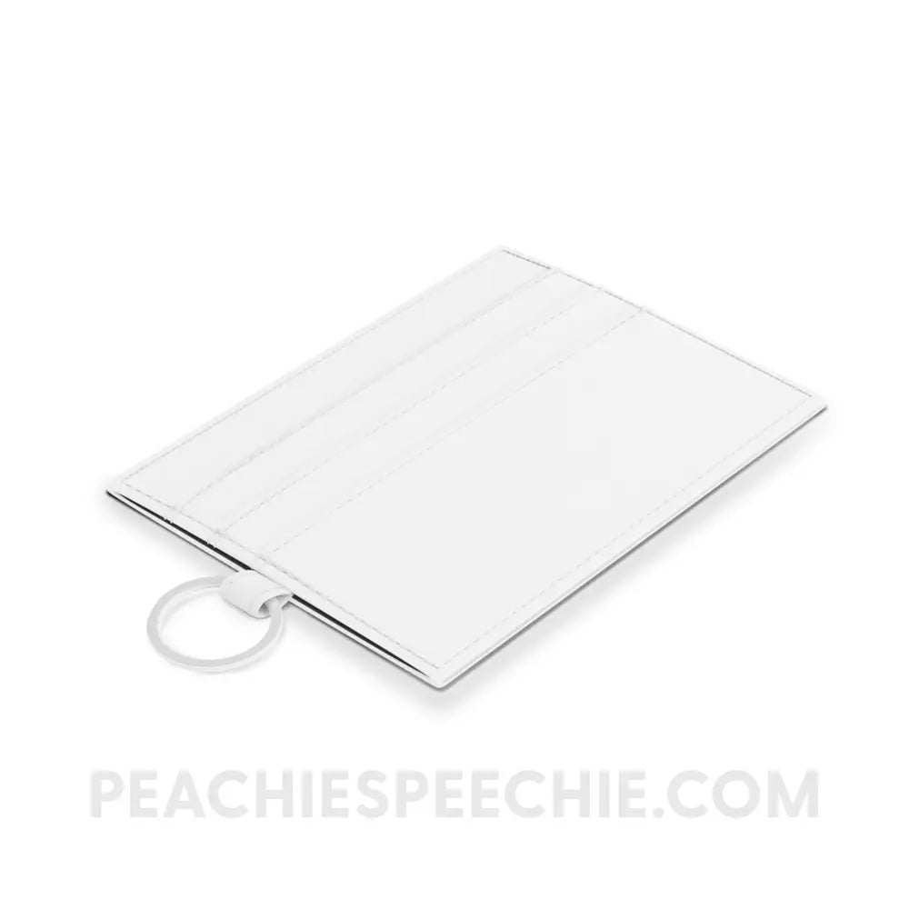 Smiley Face Speech Bubble Card Wallet - One size / White Accessories peachiespeechie.com