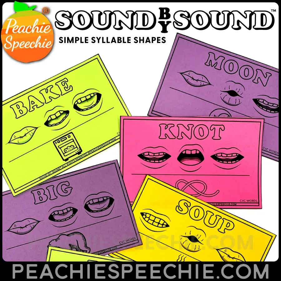 Sound - by - Sound®: Simple Syllable Shapes for Apraxia - Materials peachiespeechie.com