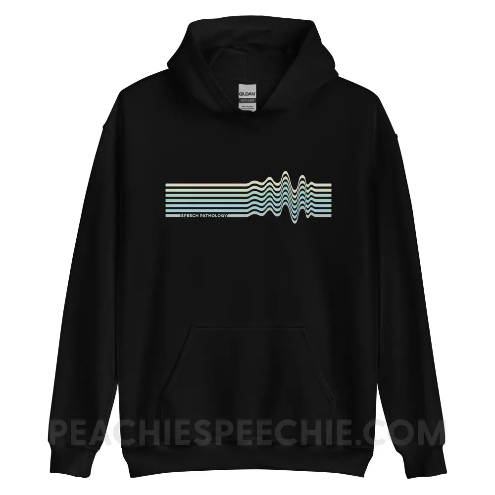 Sound Waves Classic Hoodie - Black / S - peachiespeechie.com