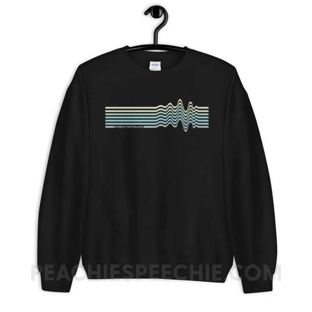 Sound Waves Classic Sweatshirt - Black / S peachiespeechie.com
