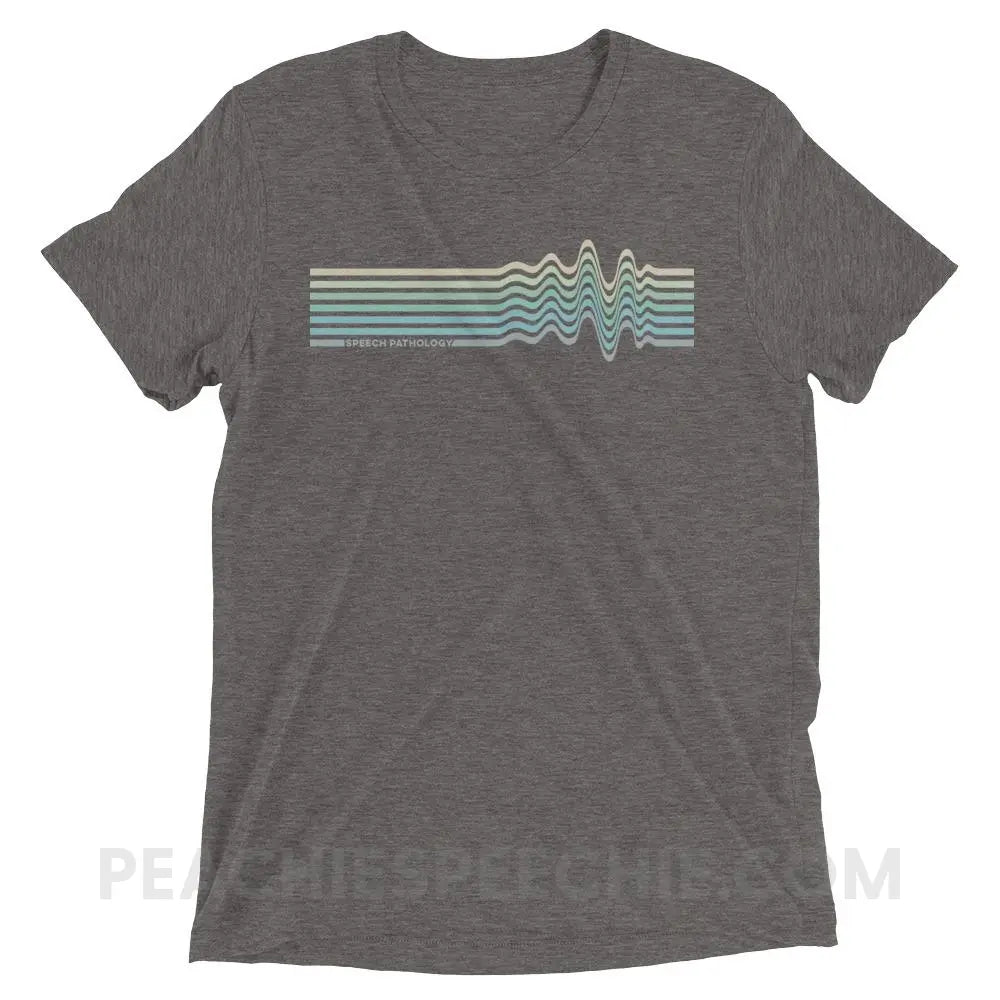 Sound Waves Tri-Blend Tee - Grey Triblend / XS - peachiespeechie.com