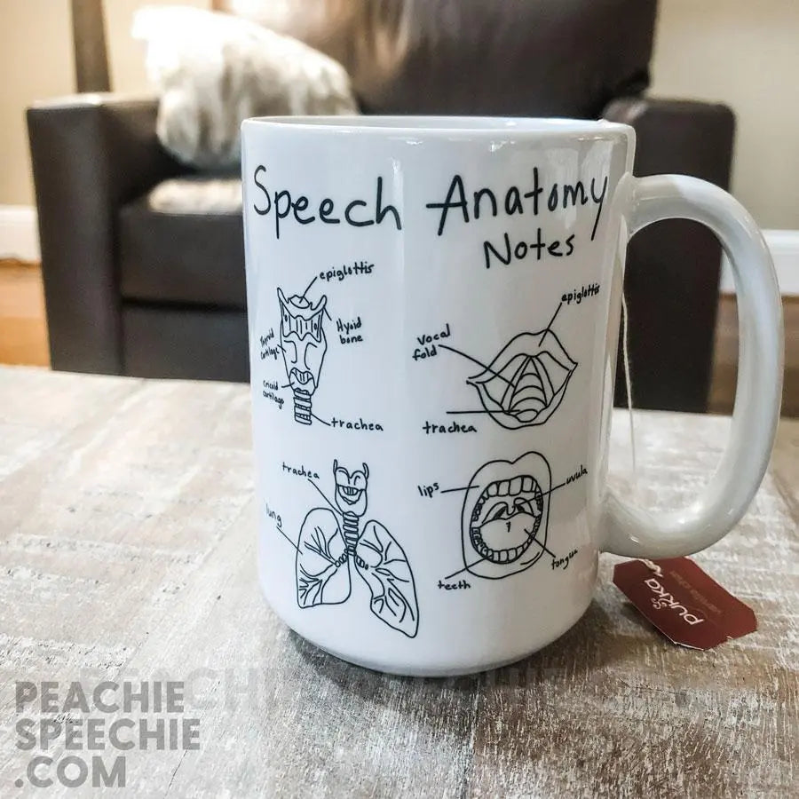 Speech Anatomy Notes Coffee Mug - Mugs peachiespeechie.com