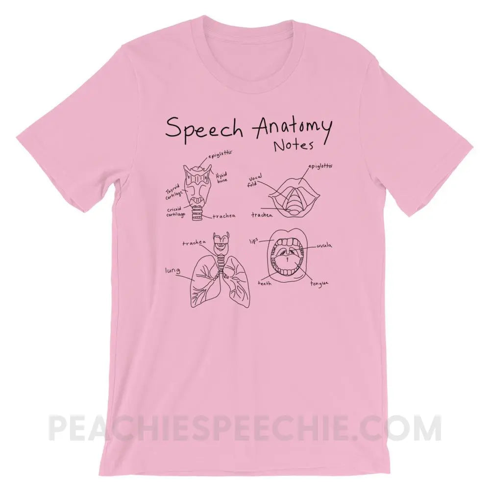 Speech Anatomy Notes Premium Soft Tee - Lilac / S - T-Shirts & Tops peachiespeechie.com