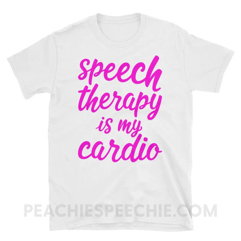 Speech Is My Cardio Classic Tee - White / S - T-Shirts & Tops peachiespeechie.com