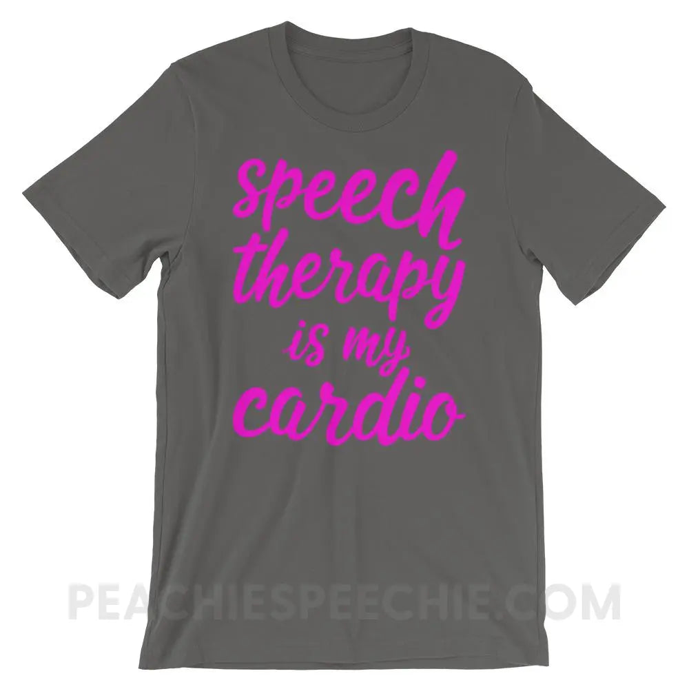 Speech Is My Cardio Premium Soft Tee - Asphalt / S - T-Shirts & Tops peachiespeechie.com