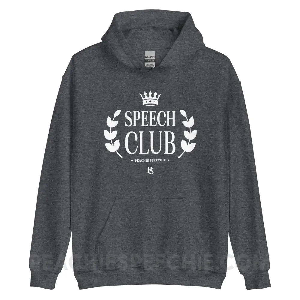 Speech Club Classic Hoodie - Dark Heather / S - peachiespeechie.com