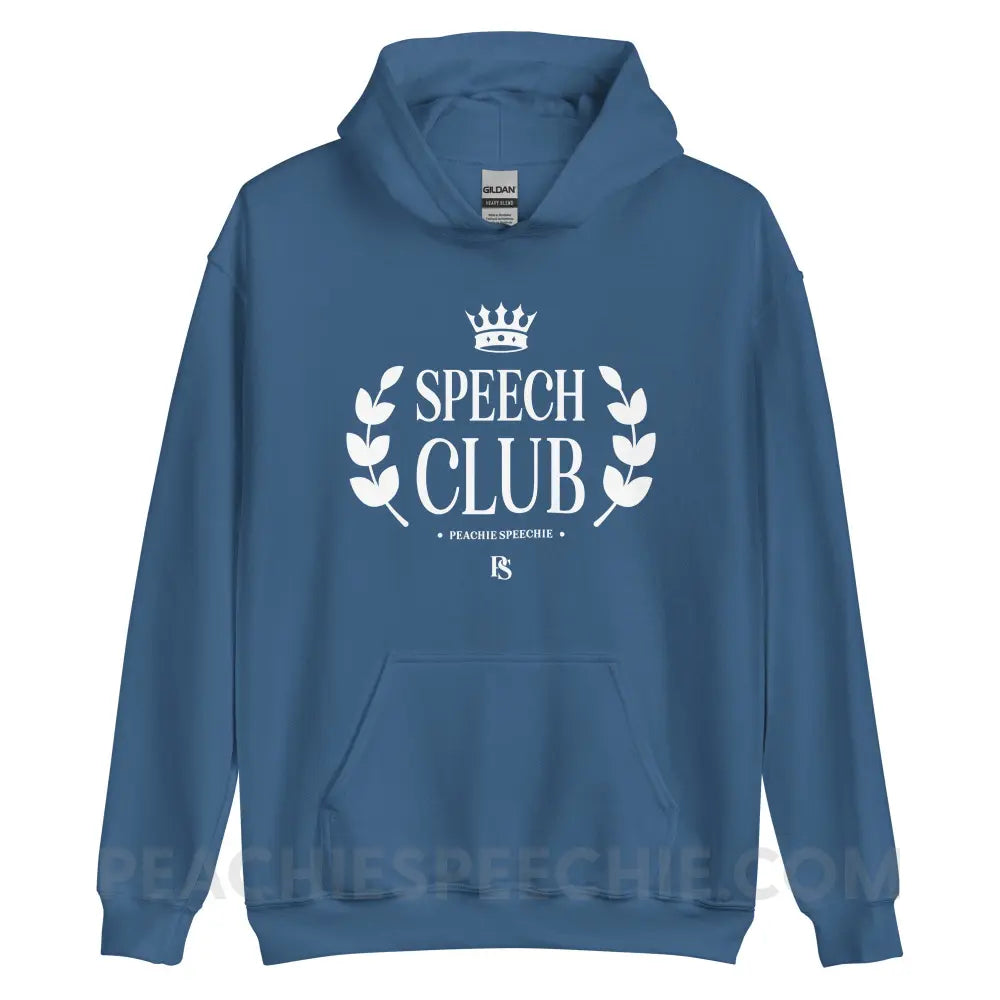 Speech Club Classic Hoodie - Indigo Blue / S - peachiespeechie.com