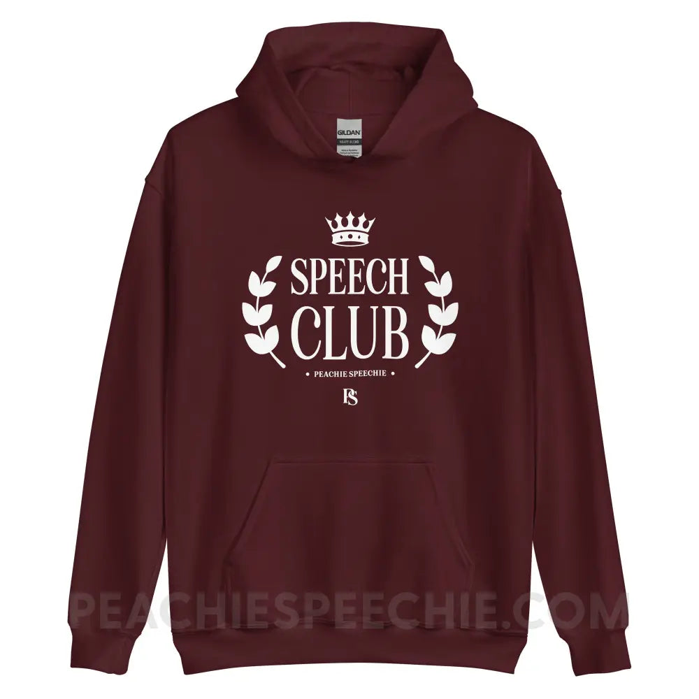 Speech Club Classic Hoodie - Maroon / S - peachiespeechie.com