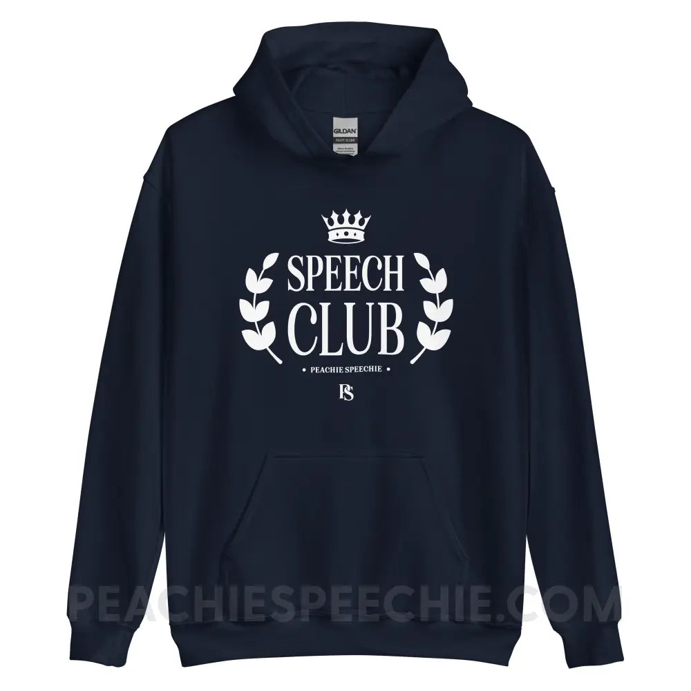 Speech Club Classic Hoodie - Navy / S - peachiespeechie.com