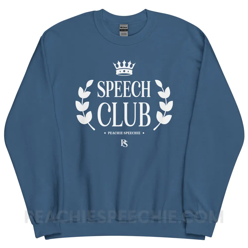 Speech Club Classic Sweatshirt - Indigo Blue / S - peachiespeechie.com