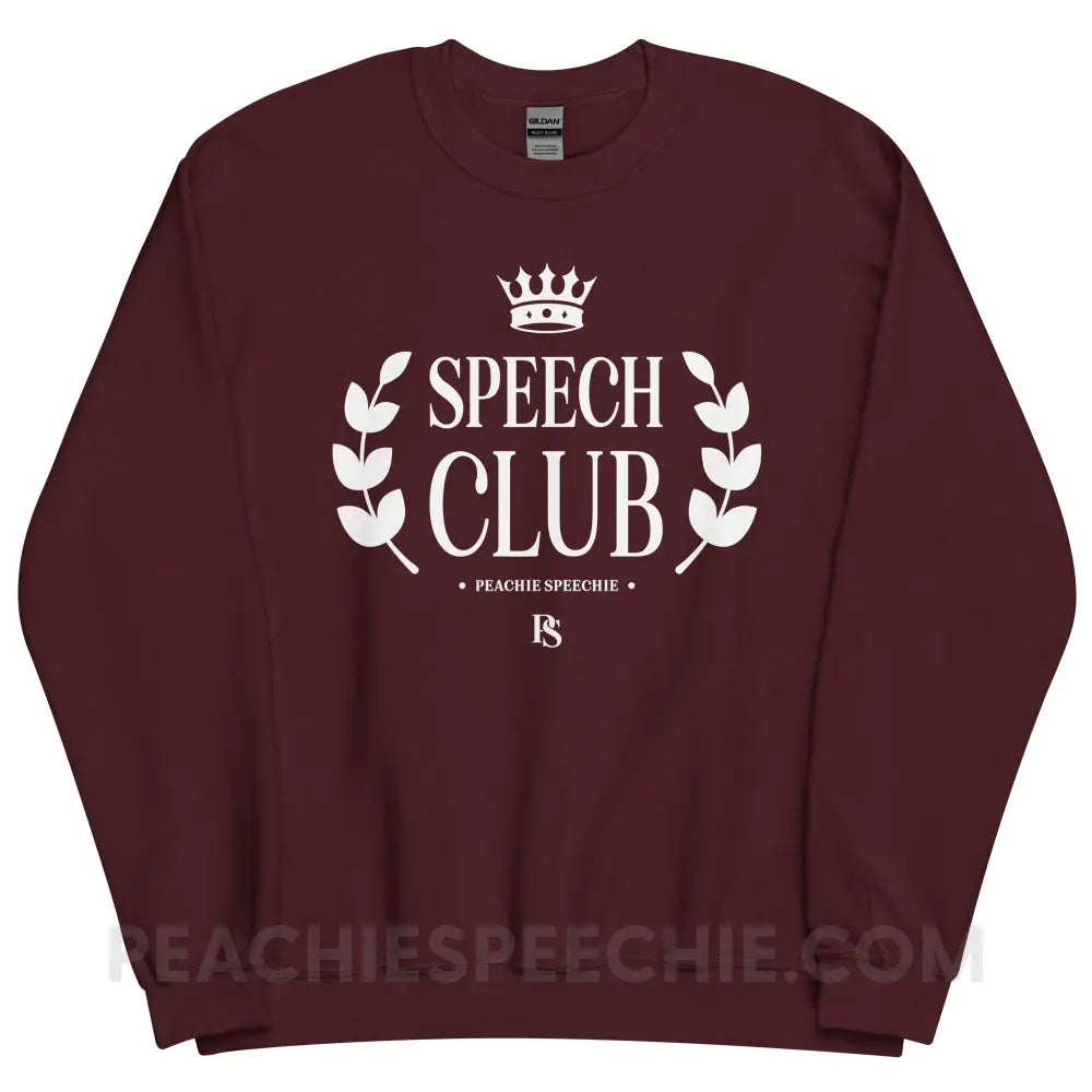 Speech Club Classic Sweatshirt - Maroon / S - peachiespeechie.com
