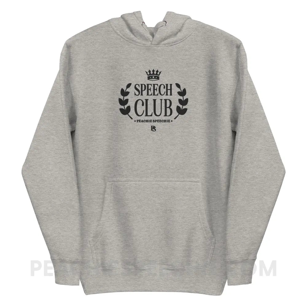 Speech Club Embroidered Fave Hoodie - Carbon Grey / S - peachiespeechie.com