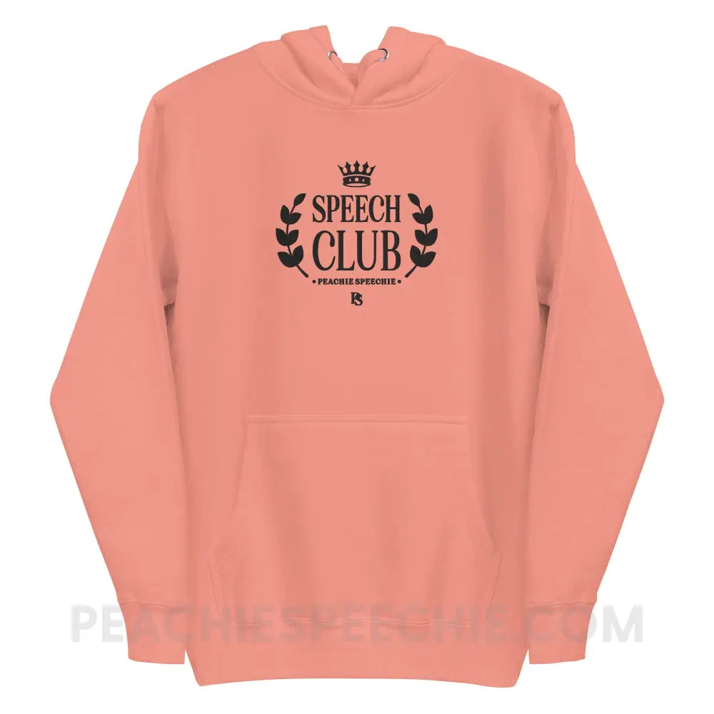 Speech Club Embroidered Fave Hoodie - Dusty Rose / S - peachiespeechie.com