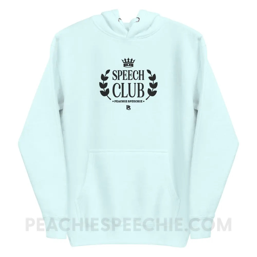 Speech Club Embroidered Fave Hoodie - Sky Blue / S - peachiespeechie.com