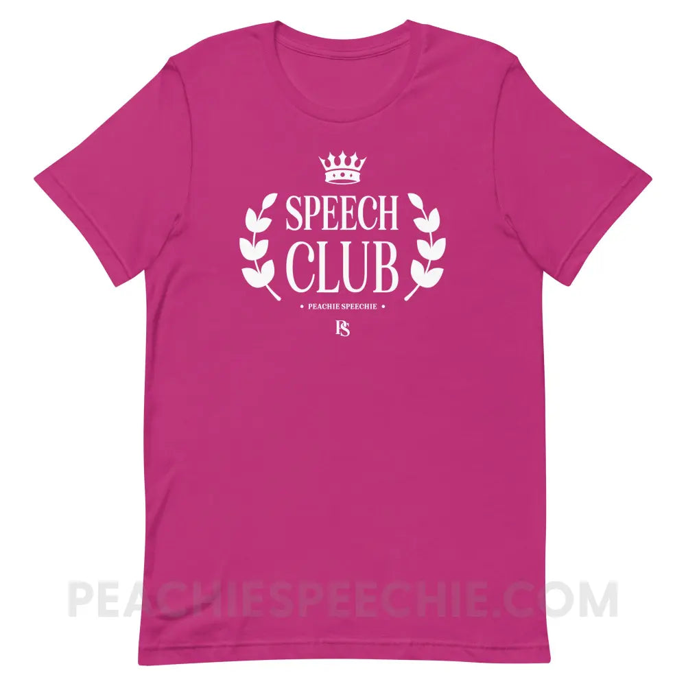 Speech Club Premium Soft Tee - Berry / S - peachiespeechie.com