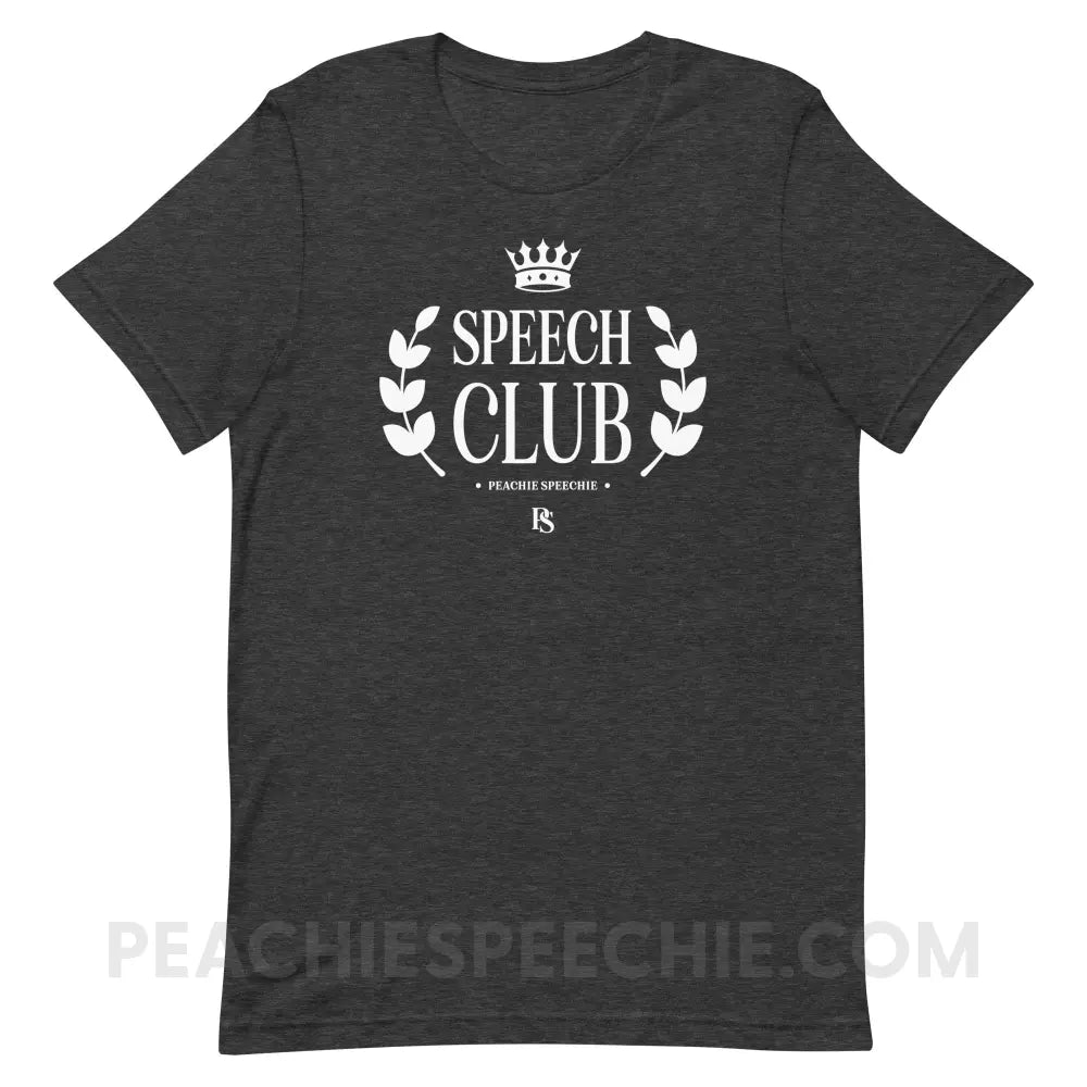 Speech Club Premium Soft Tee - Dark Grey Heather / XS - peachiespeechie.com