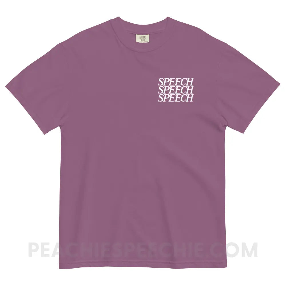 Speech Comfort Colors Tee - Berry / S - peachiespeechie.com