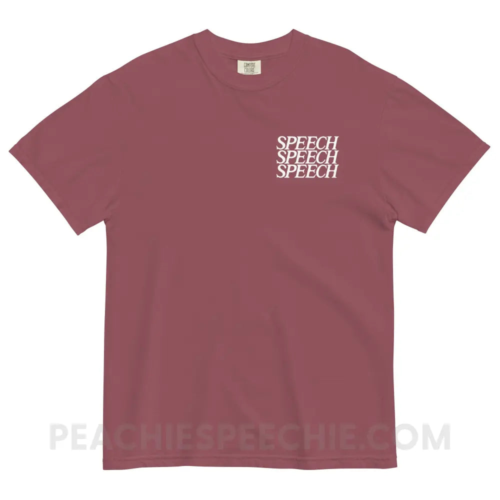 Speech Comfort Colors Tee - Brick / S - peachiespeechie.com
