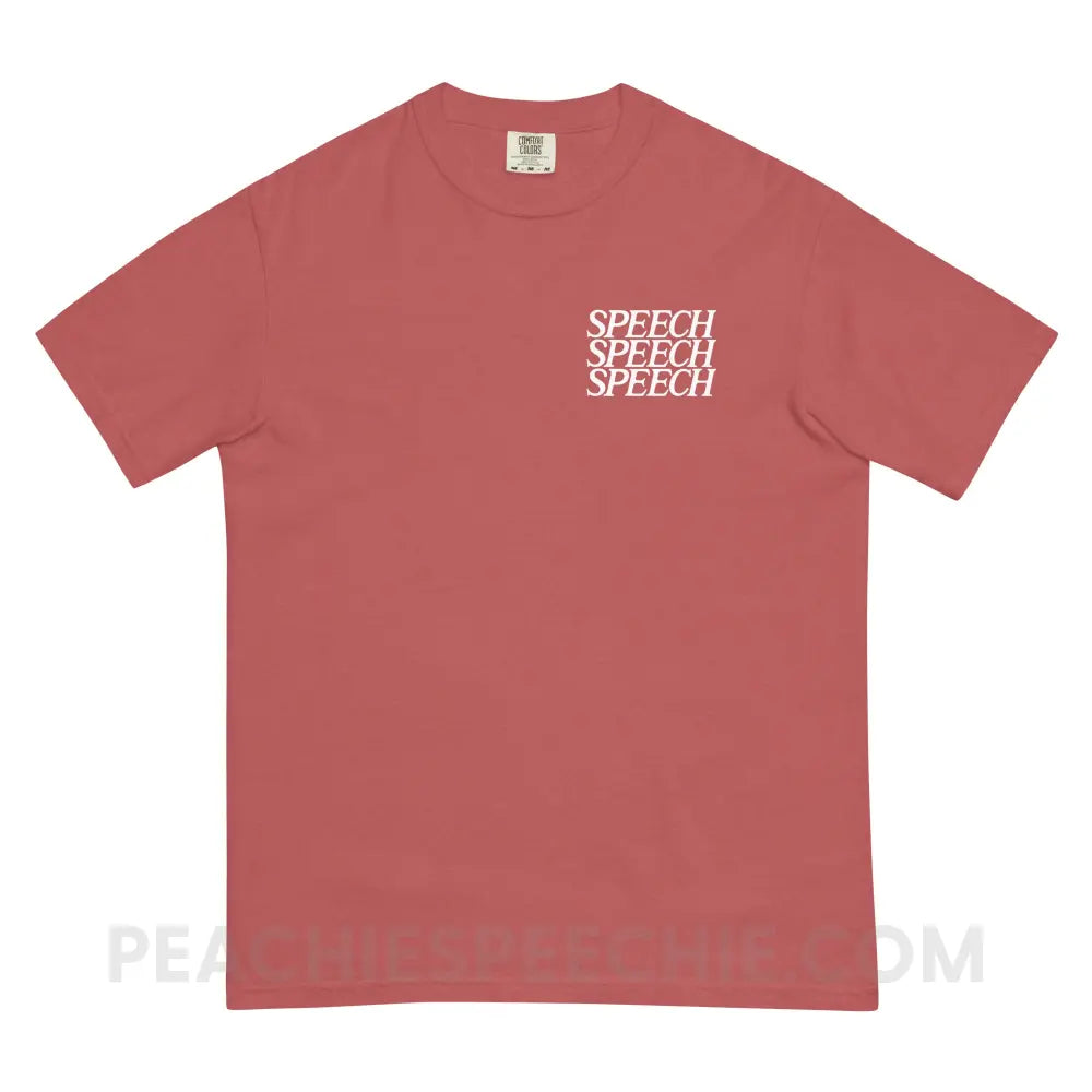 Speech Comfort Colors Tee - Crimson / S - peachiespeechie.com