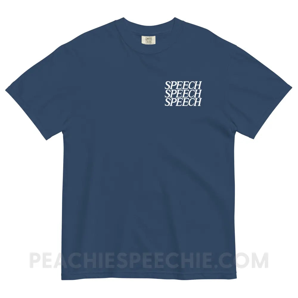 Speech Comfort Colors Tee - True Navy / S - peachiespeechie.com
