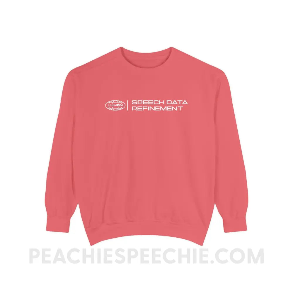 Speech Data Refinement Comfort Colors Crewneck - Watermelon / S - Sweatshirt peachiespeechie.com