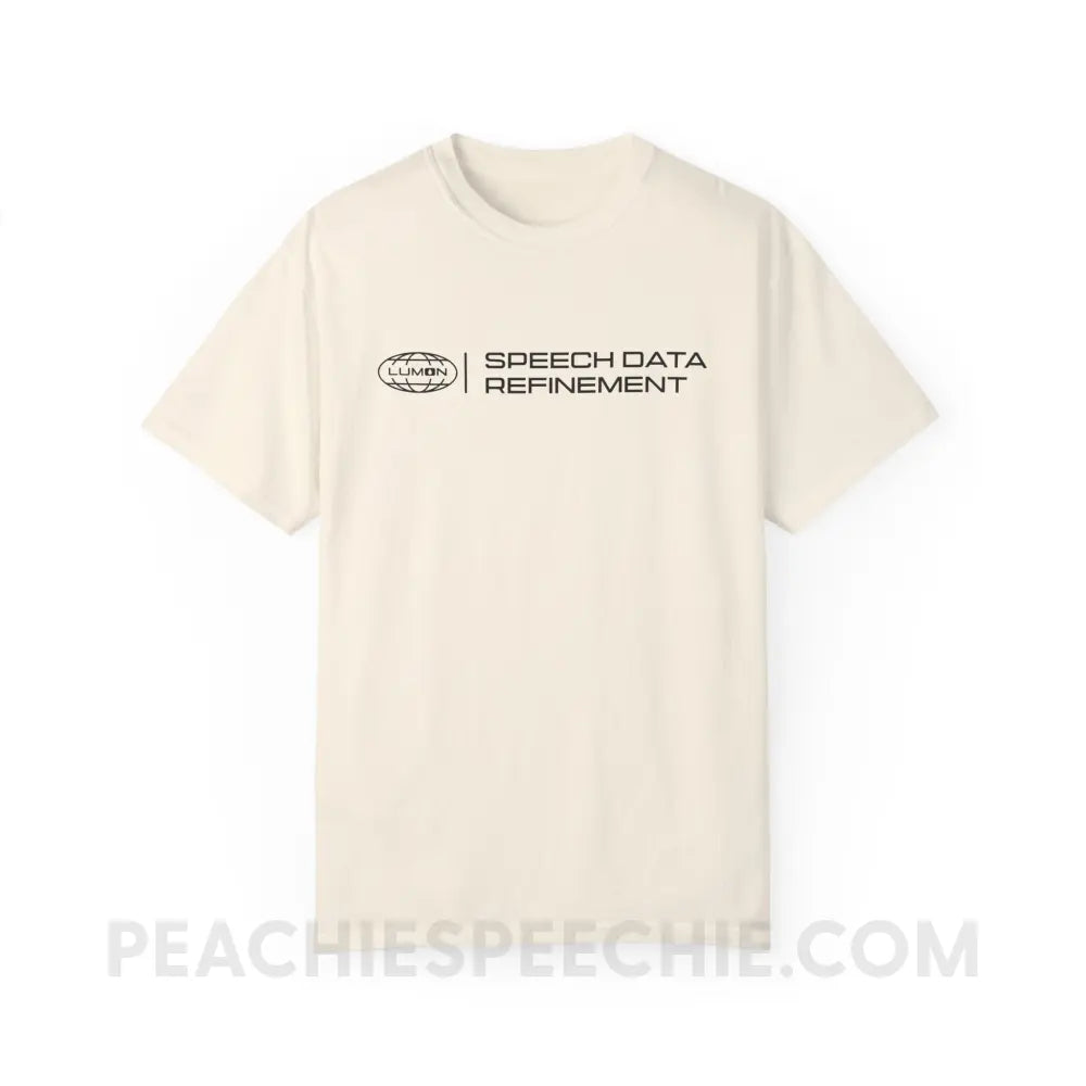 Speech Data Refinement Comfort Colors Tee - Ivory / S - T-Shirt peachiespeechie.com